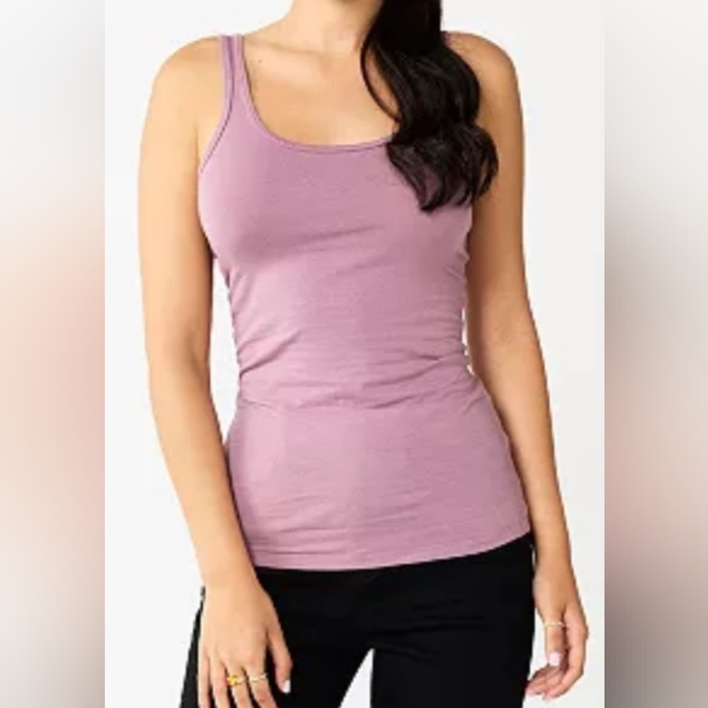 SO double scoop tanktop, sz. Medium, muted plum